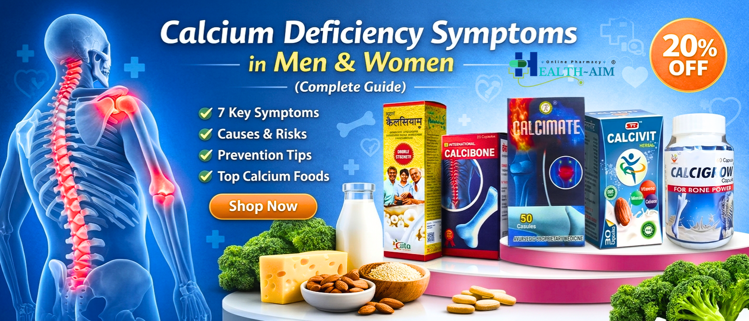 Calcium Deficiency Symptoms in Men & Women (Complete Guide) - HEALTH AIM PHARMACY