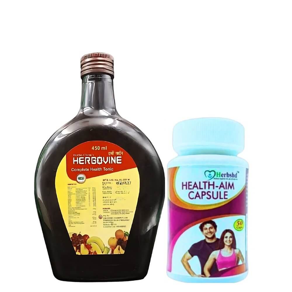 100% Natural Weight Gainer Herbovine Health Tonic & Health Aim Capsule ( Best Combo Pack ) - HEALTH AIM PHARMACY