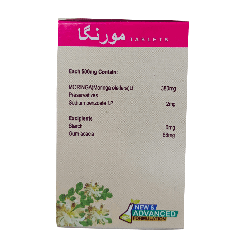 100% Organic Moringa Tablets 30tab ( pack of 2 ) - HEALTH AIM PHARMACY