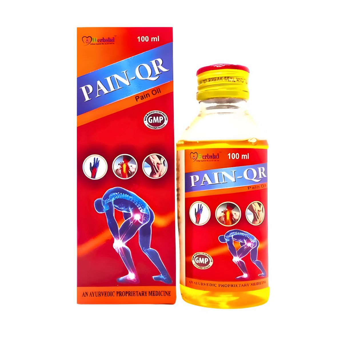 Ayurvedic ARTHRISUN Capsule & PAIN QR Pain Oil | 30 Cap + 100ml | Combo Pack
