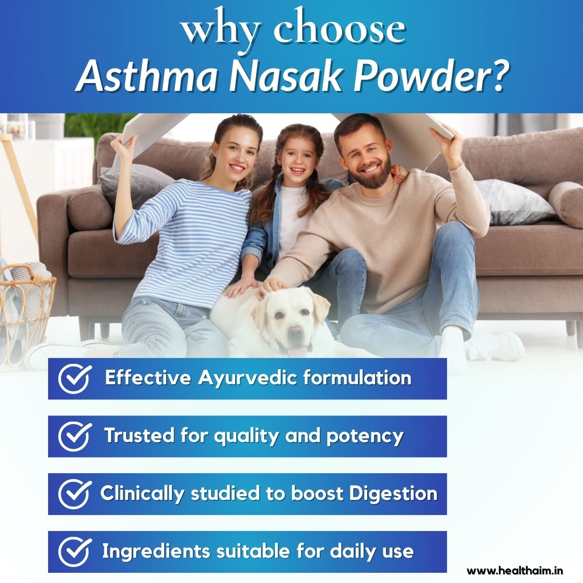 Ayurvedic SB ASTHMA NASAK Herbal Powder | Ayurvedic Relief for Cough, Cold & Asthma (100gm)