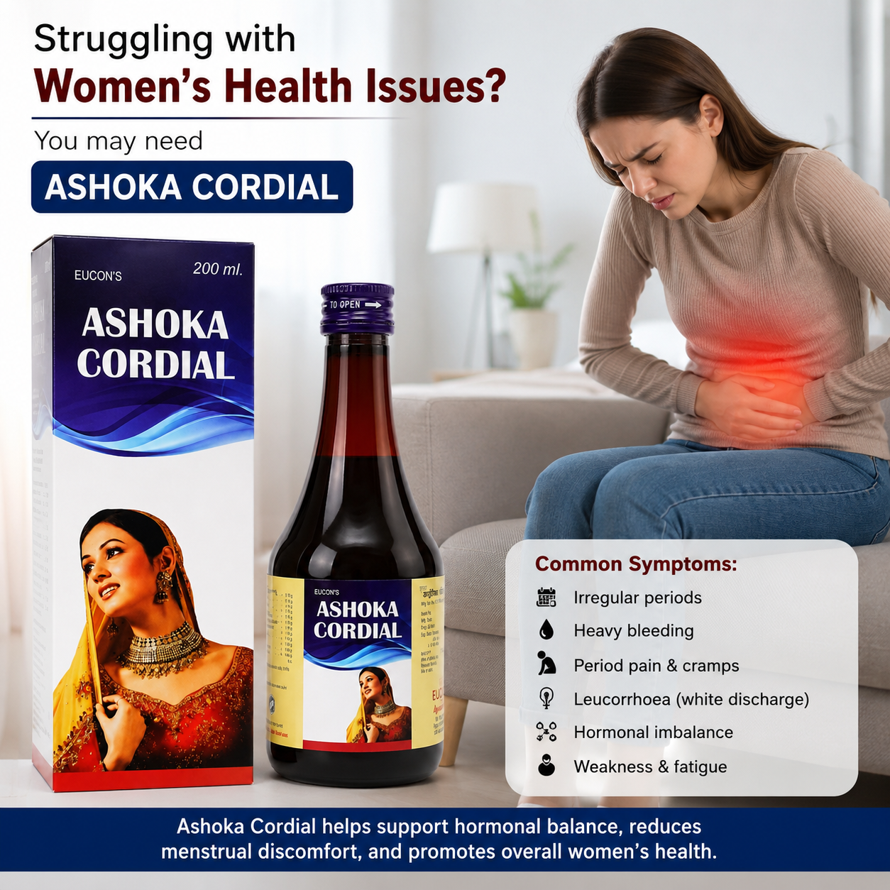 Ayurvedic Ashoka Cordial Syrup 200ml