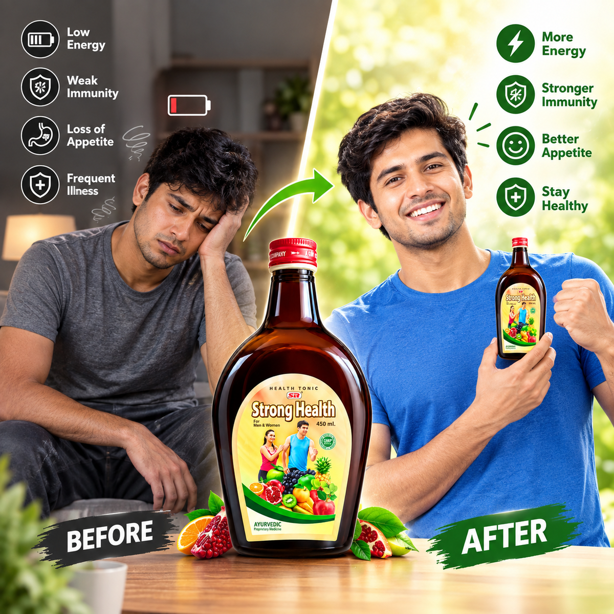 Ayurvedic Health Aim Capsule Pack of 2 + Get Strong Health Tonic FREE