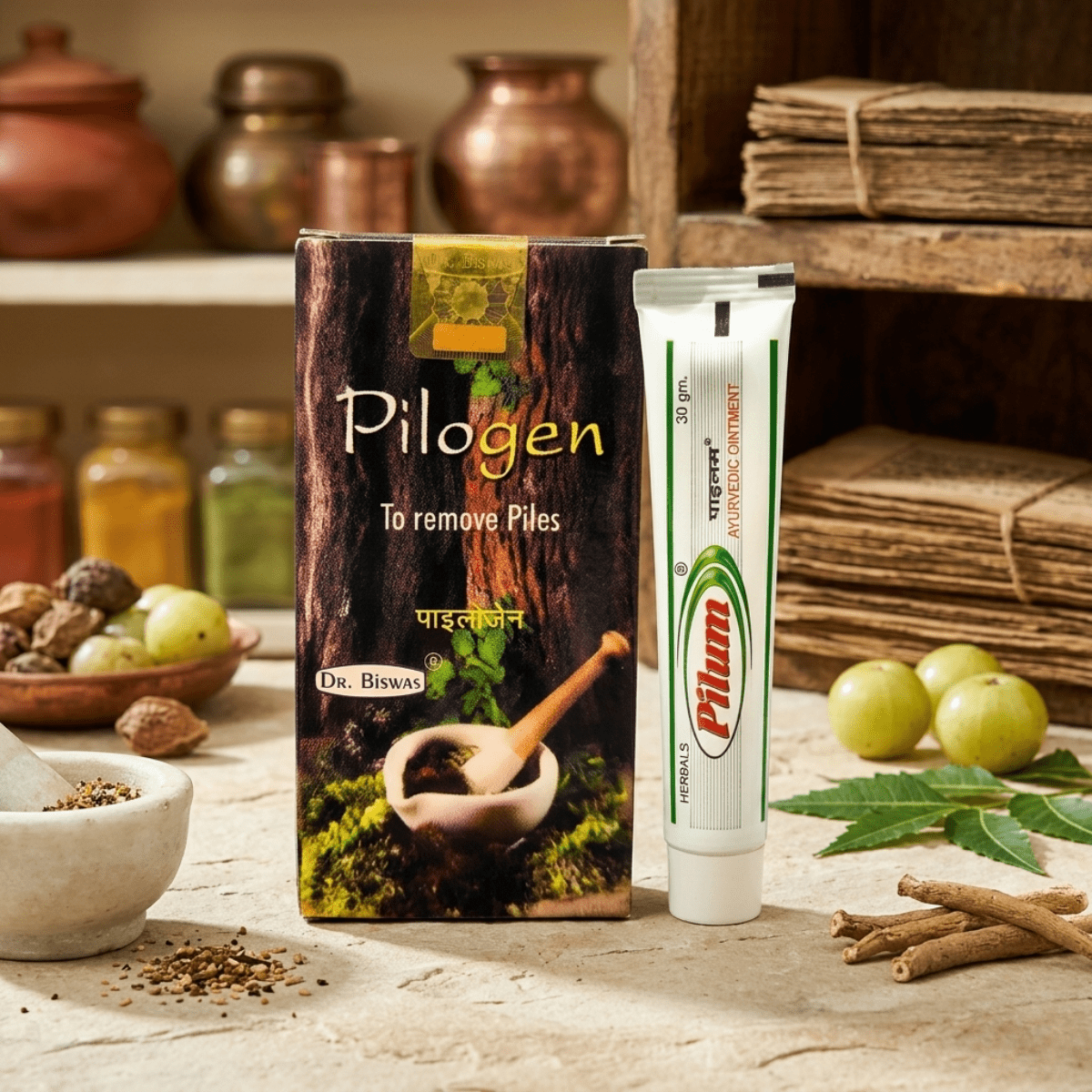 Ayurvedic Pilogen Capsule & Pilum Ointment Combo | Health Aim