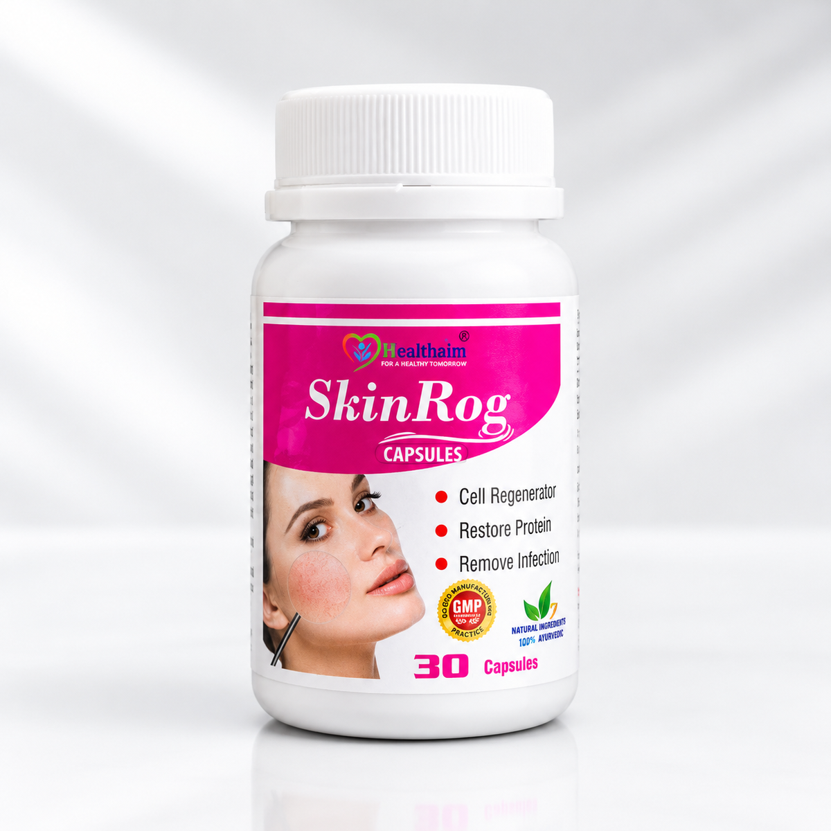 Ayurvedic SKINROG Capsule & Gasaram Capsule Combo Pack of 2 + Get Blood Vigor Syrup FREE