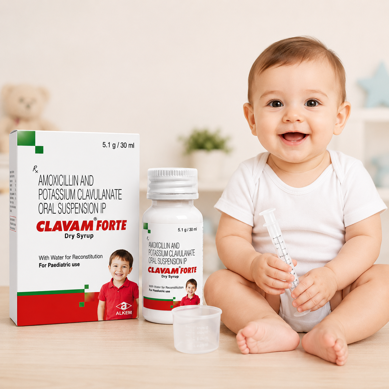 CLAVAM FORTE DRY SYRUP 30ML - Health Aim