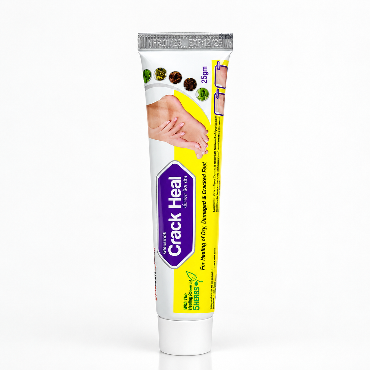 Crack Heal Foot Cream for Dry, Cracked Feet, Damaged Feet, Dry Feet - 25gm