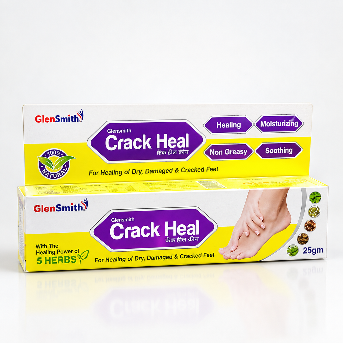 Crack Heal Foot Cream for Dry, Cracked Feet, Damaged Feet, Dry Feet - 25gm