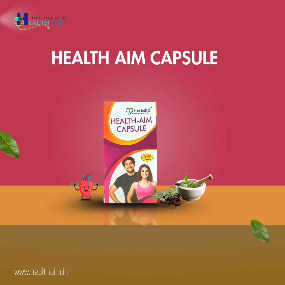 Herbshd Shilajit Resin & Health Aim Capsule Combo Pack - Boost Immunity & Energy, 20g + 50Cap - Health Aim Pharmacy