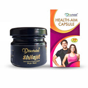 Herbshd Shilajit Resin & Health Aim Capsule Combo Pack - Boost Immunity & Energy, 20g + 50Cap - Health Aim Pharmacy