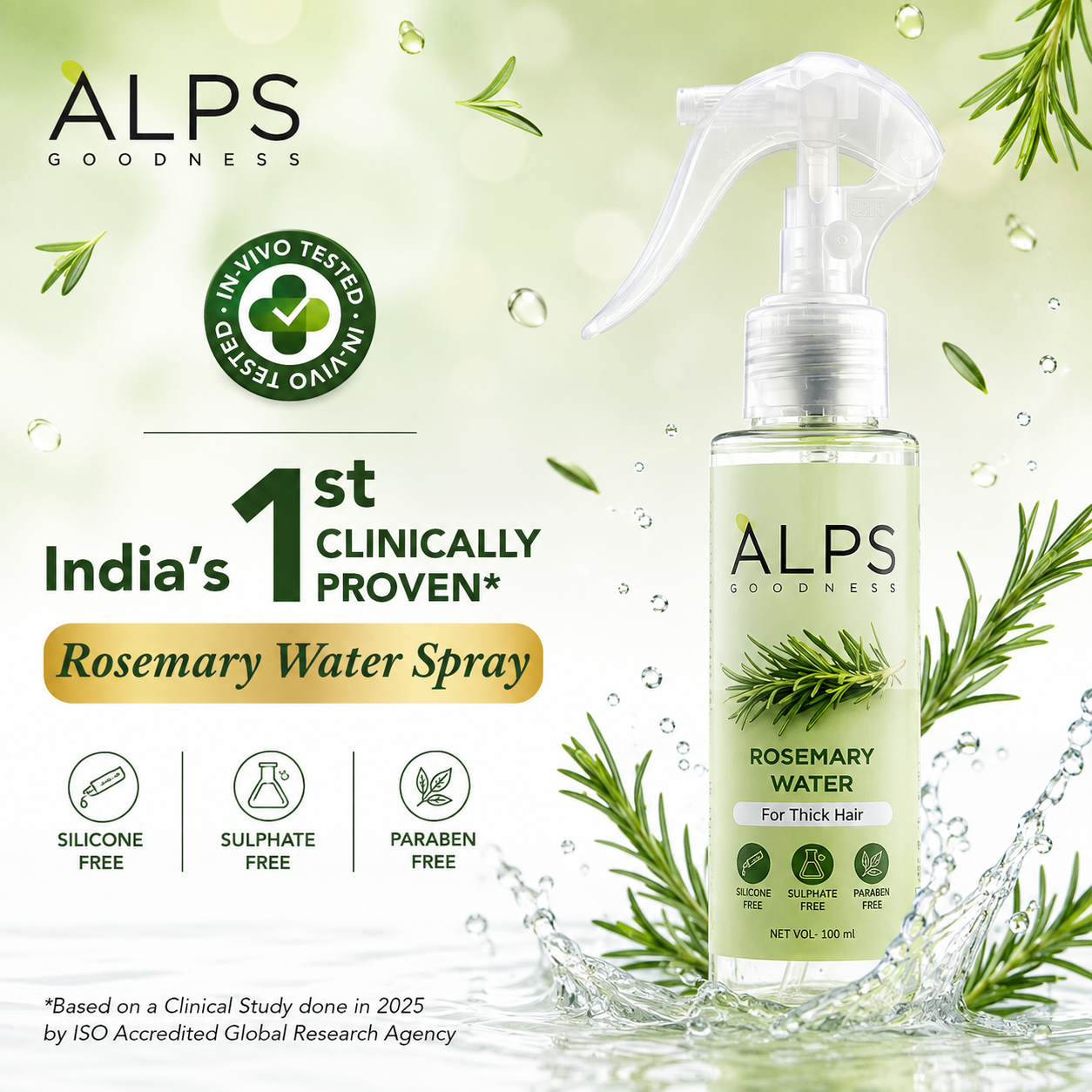 Rosemary Water (100 ml) | Rosemary water for hair | Hair Spray for Hair Growth