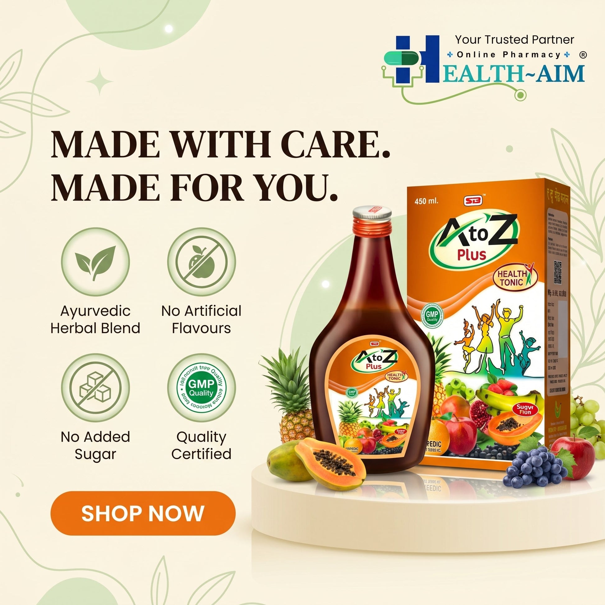 A to Z 450 ML SYRUP (pack of 2) - HEALTH AIM PHARMACY