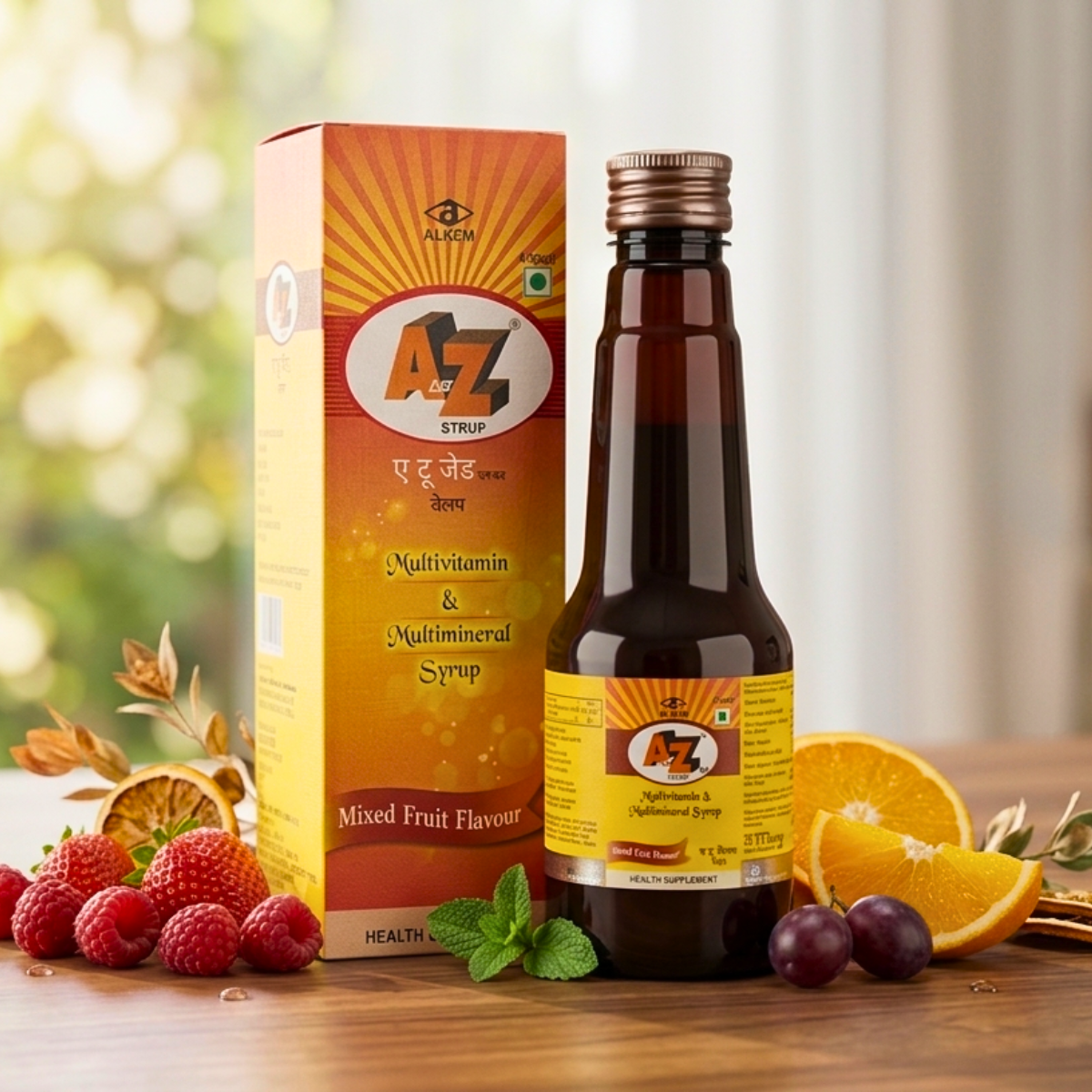 A To Z Ns Mango Flavour Syrup - HEALTH AIM PHARMACY