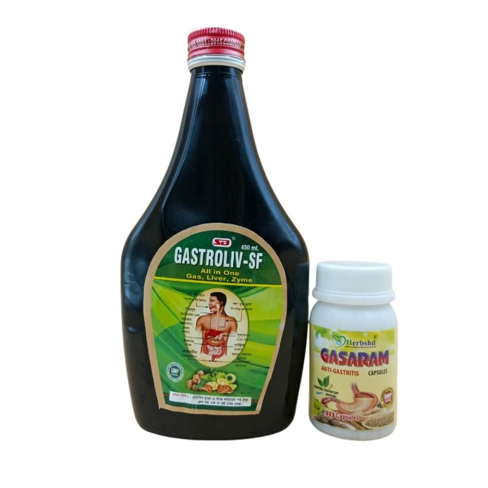 Acidity Relief Gastroliv - SF Syrup & Gasaram Anti Gastritis Capsule (Combo Pack) - HEALTH AIM PHARMACY