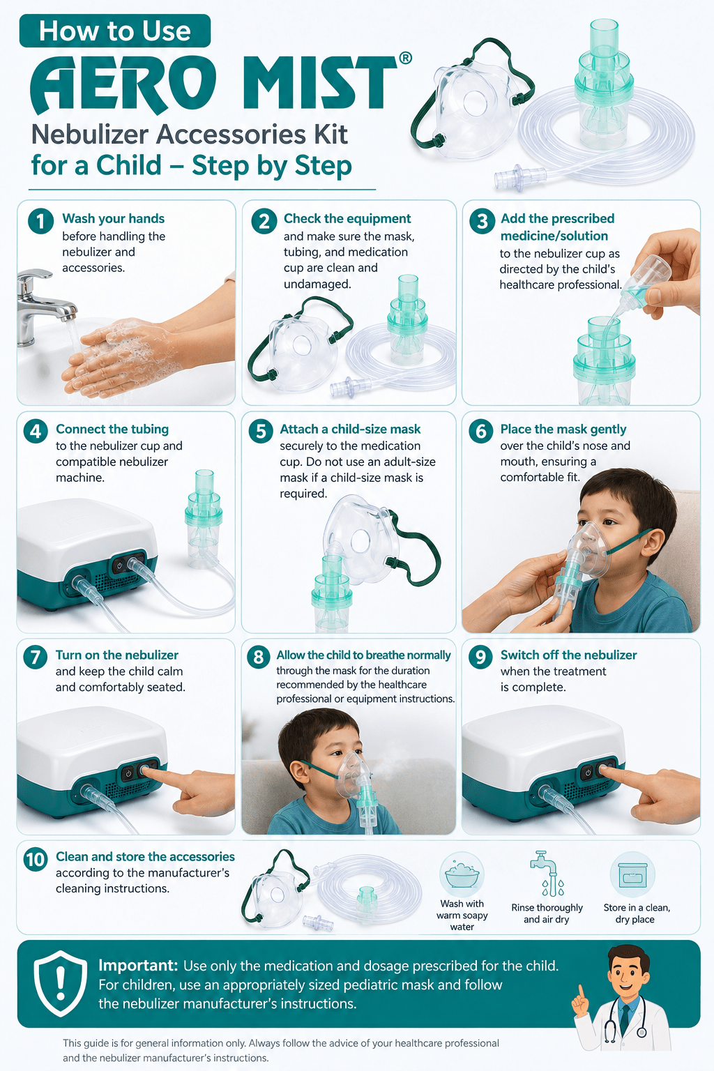AERO MIST NEBULIZER ACCESSORIES KIT MUSK - HEALTH AIM PHARMACY