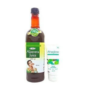 Ahaglow acne gel & Alovera juice (combo pack) - HEALTH AIM PHARMACY