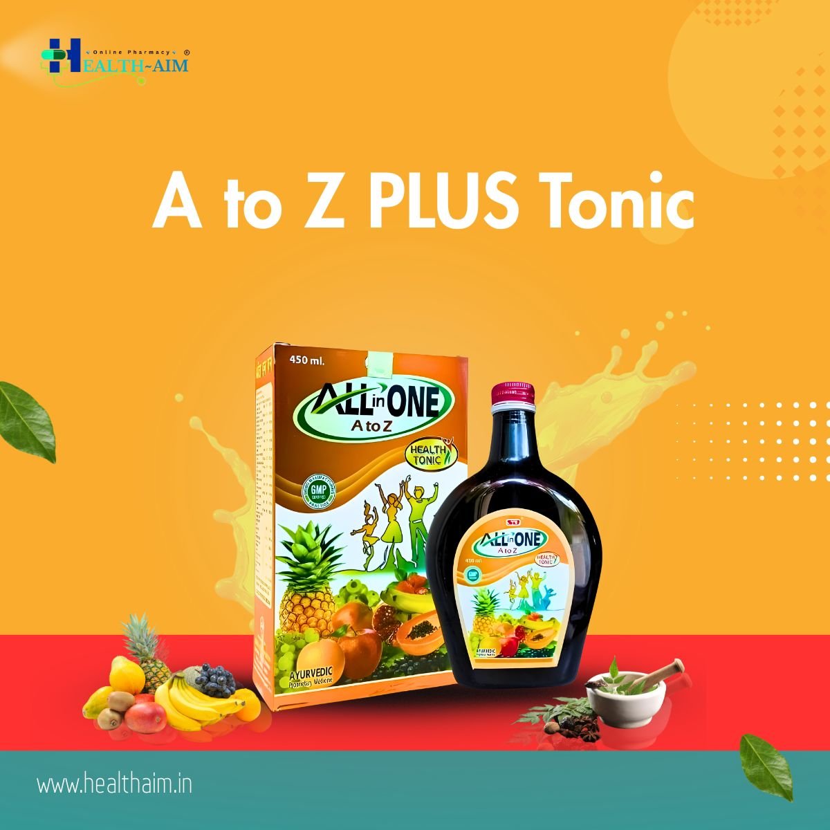 All in one A to Z Plus Syrup | 450ml | Pack of 3