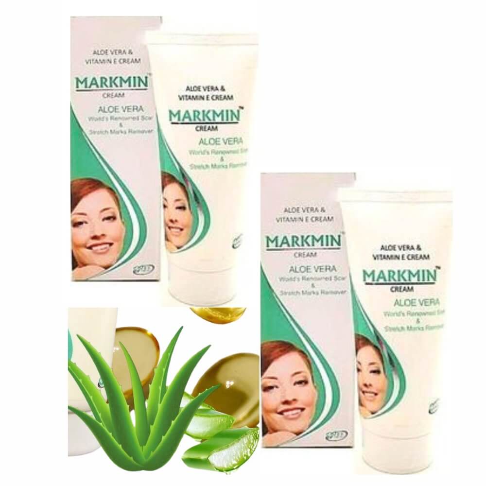 Aloe Vera and Vitamin E Cream MARKMIN CREAM 60gm. For stretch marks remover ( Pack OF 4 ) - HEALTH AIM PHARMACY