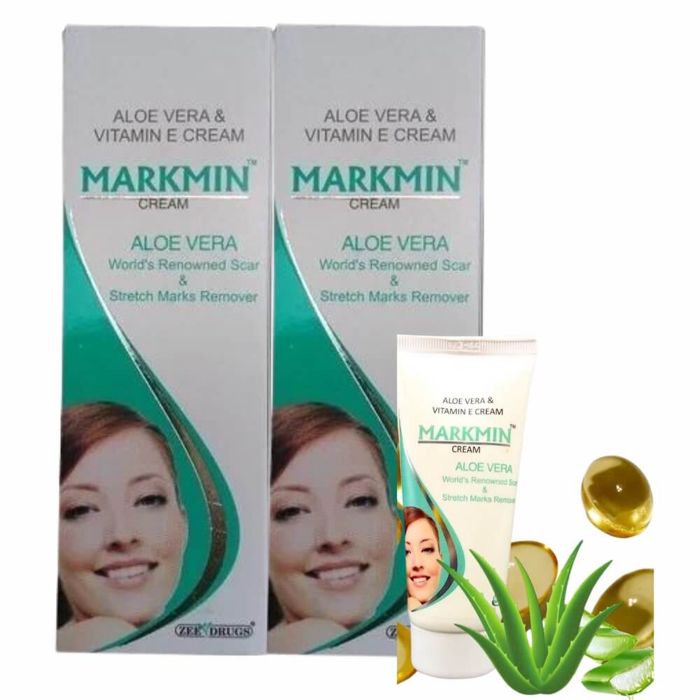 Aloe Vera and Vitamin E Cream MARKMIN CREAM 60gm. For stretch marks remover ( Pack OF 4 ) - HEALTH AIM PHARMACY