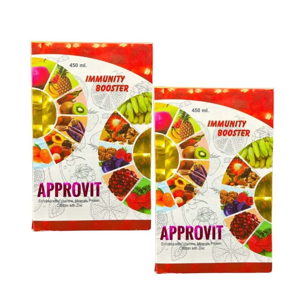 Approvit Immunity Booster Syrup vitamin supplement (pack of 2) - HEALTH AIM PHARMACY
