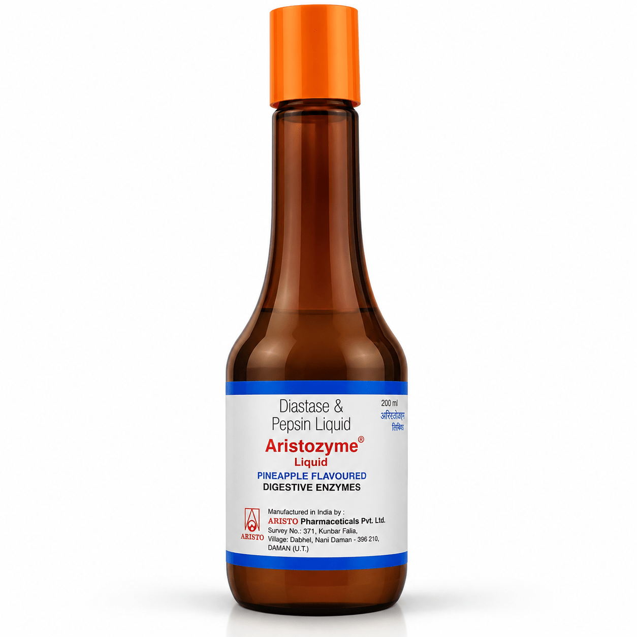 Aristozyme Diastase & Pepsin Liquid | For Digestive Care & Stomach Care | Flavour Pineapple 200ml - HEALTH AIM PHARMACY