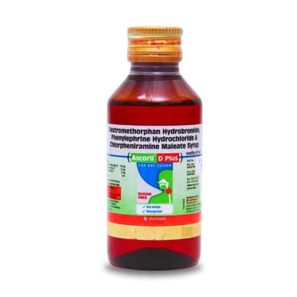 Ascoril D Plus Sugar Free Syrup 100 ml (PACK OF 4) - HEALTH AIM PHARMACY