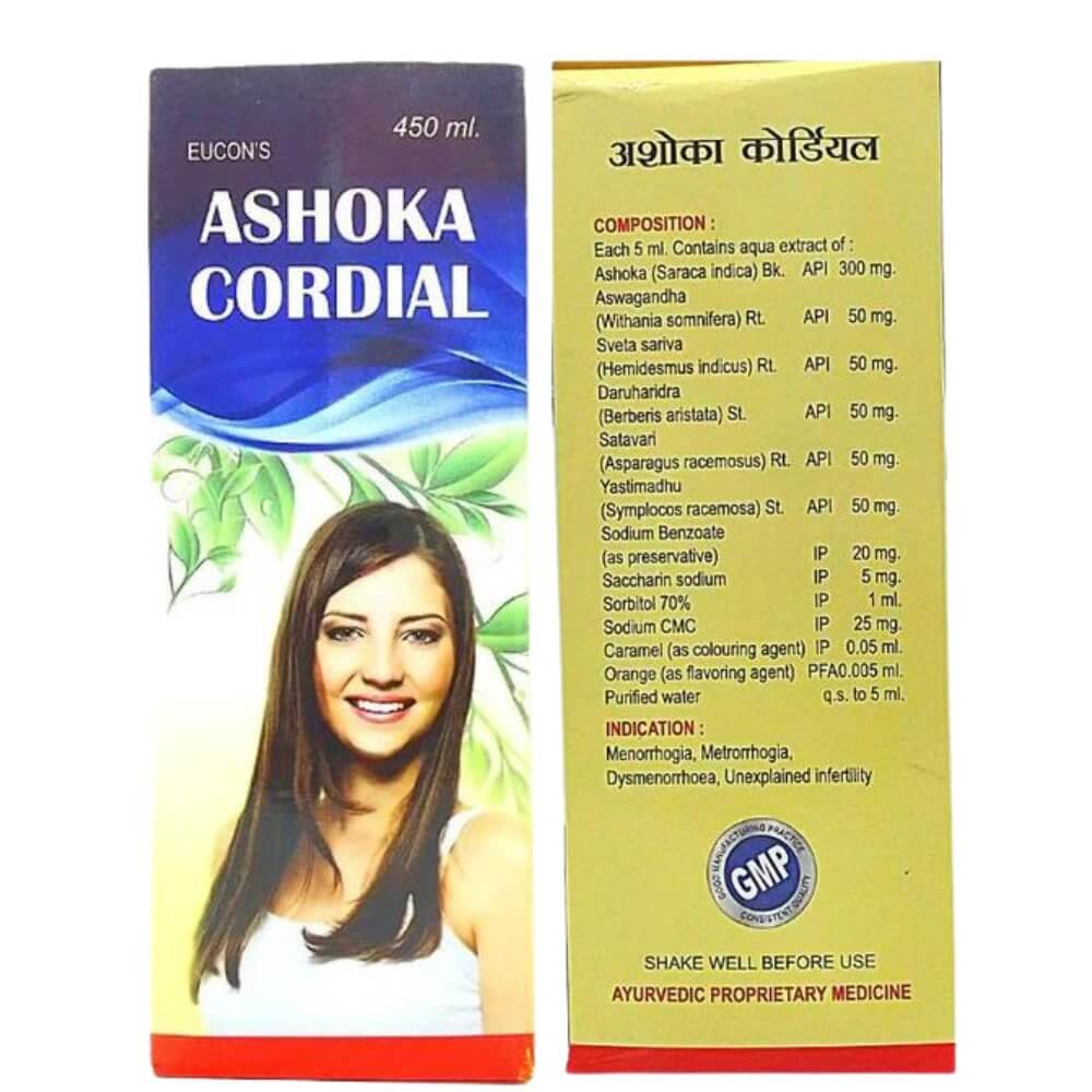 Ashoka Cordial For Heavy Periods 450 ml. Pack of 2 - HEALTH AIM PHARMACY