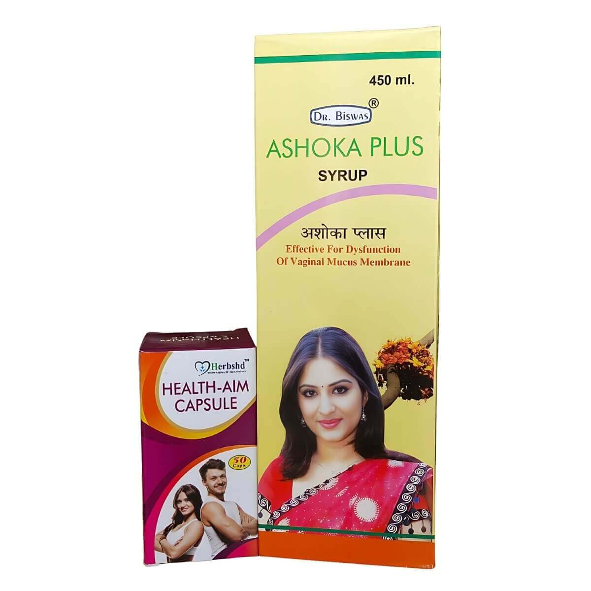 Ashoka Plus Syrup & Health - Aim Capsule&Increases immunity - HEALTH AIM PHARMACY