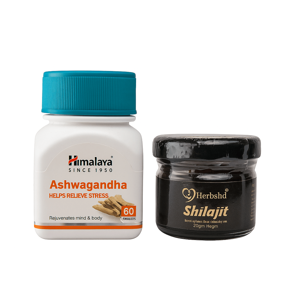 Ashwagandha & Shilajit Kit – Strength, Stress & Stamina - HEALTH AIM PHARMACY