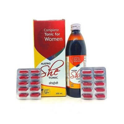 Austro She Uterine Tonic & capsule (Pack Of 3) - HEALTH AIM PHARMACY