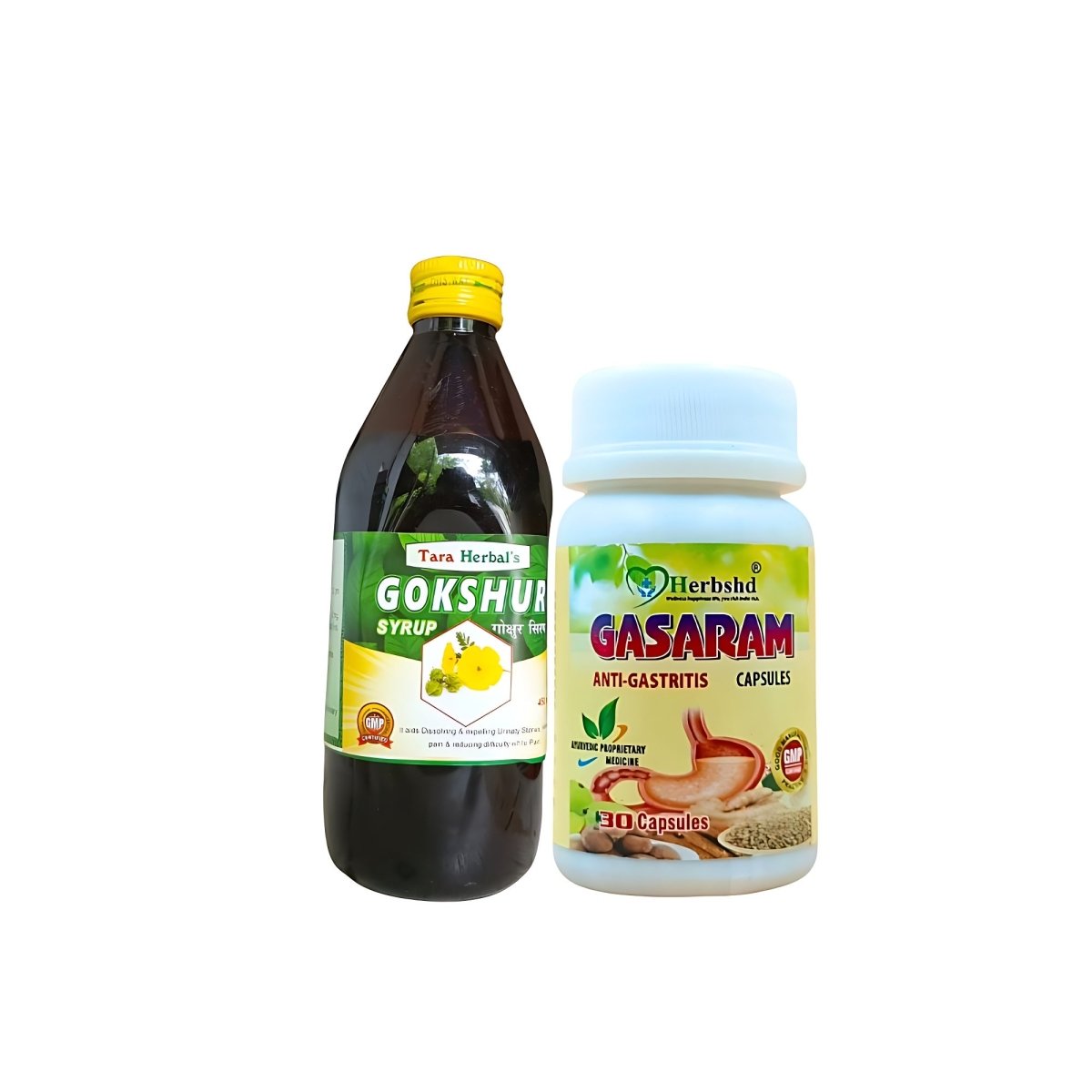 Ayruvedic GOKSHUR SYRUP AND GASARAM CAPSULE (COMBO PACK) - HEALTH AIM PHARMACY