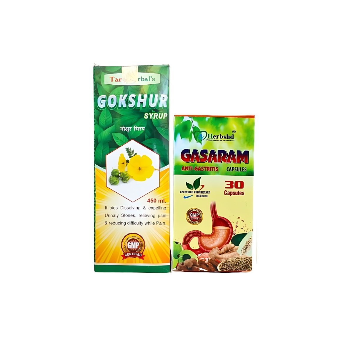 Ayruvedic GOKSHUR SYRUP AND GASARAM CAPSULE (COMBO PACK) - HEALTH AIM PHARMACY