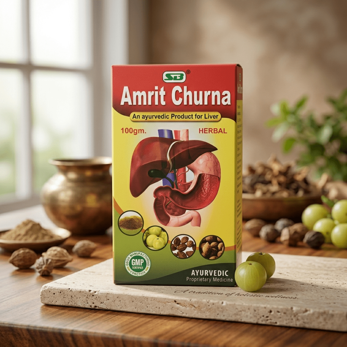 Ayuevedic Livoerb DS Syrup and Amrit Churna Powder & Health Aim Capsule Combo | 225ml + 100gm + 50Caps | Combo Pack - HEALTH AIM PHARMACY