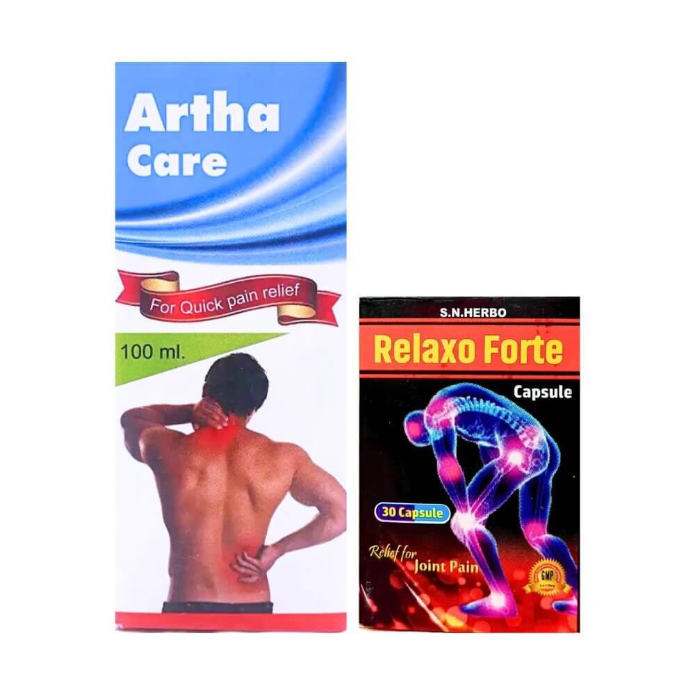 Ayurvdic Artha Care Oil & Relaxo Forte Capsule combo(Pack of 2) - HEALTH AIM PHARMACY