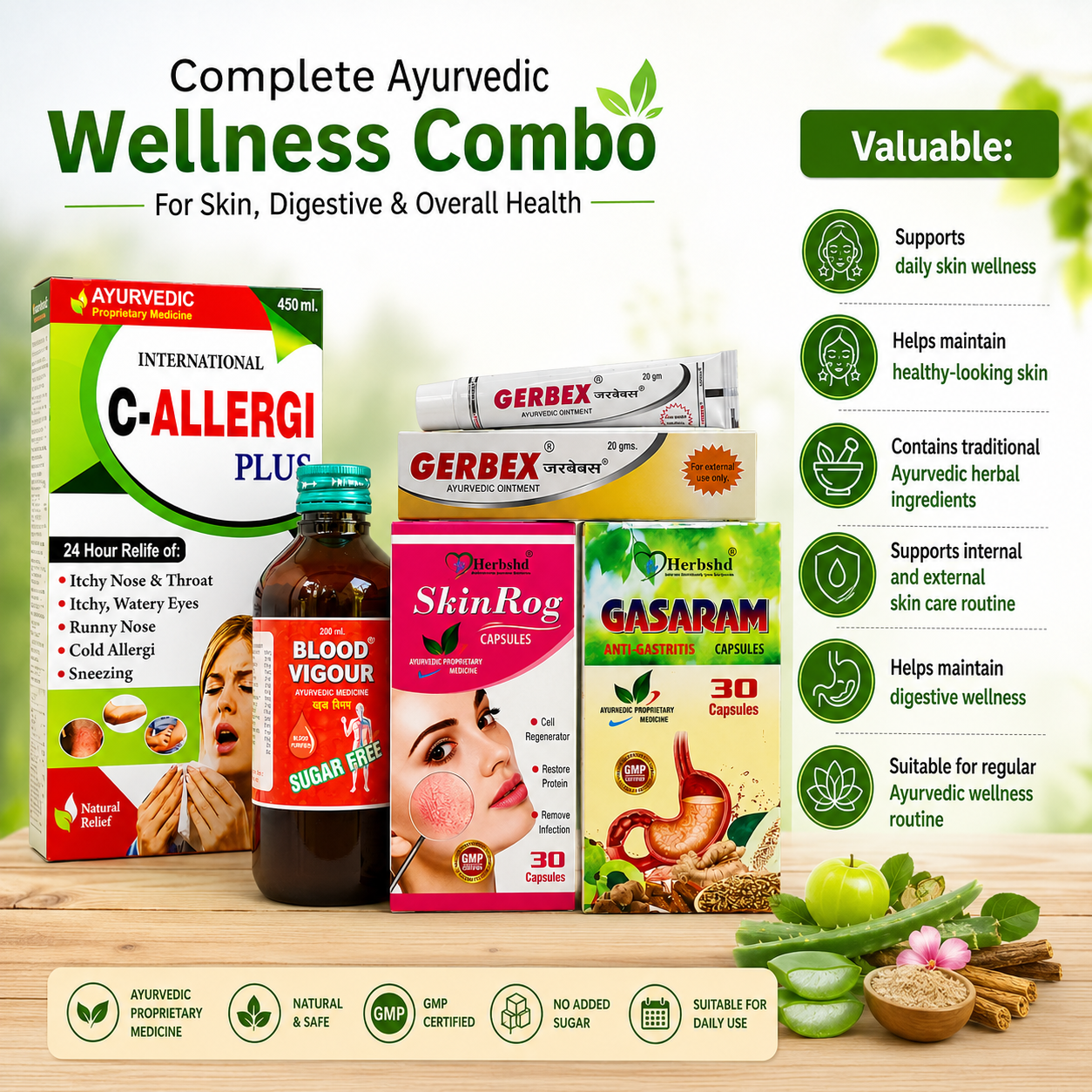 Ayurveda Skin Care Combo Kit Pack for Skin - HEALTH AIM PHARMACY