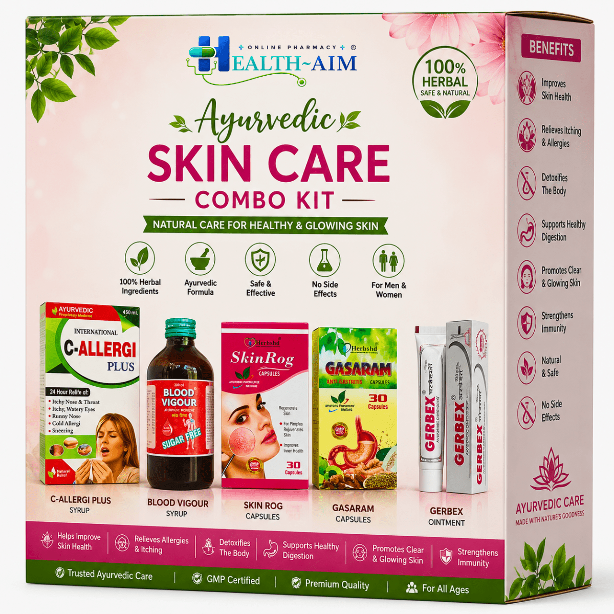 Ayurveda Skin Care Combo Kit Pack for Skin - HEALTH AIM PHARMACY