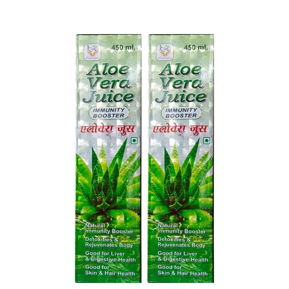 Ayurvedic Aloe Vera Juice 450ml. (pack of 2) - HEALTH AIM PHARMACY