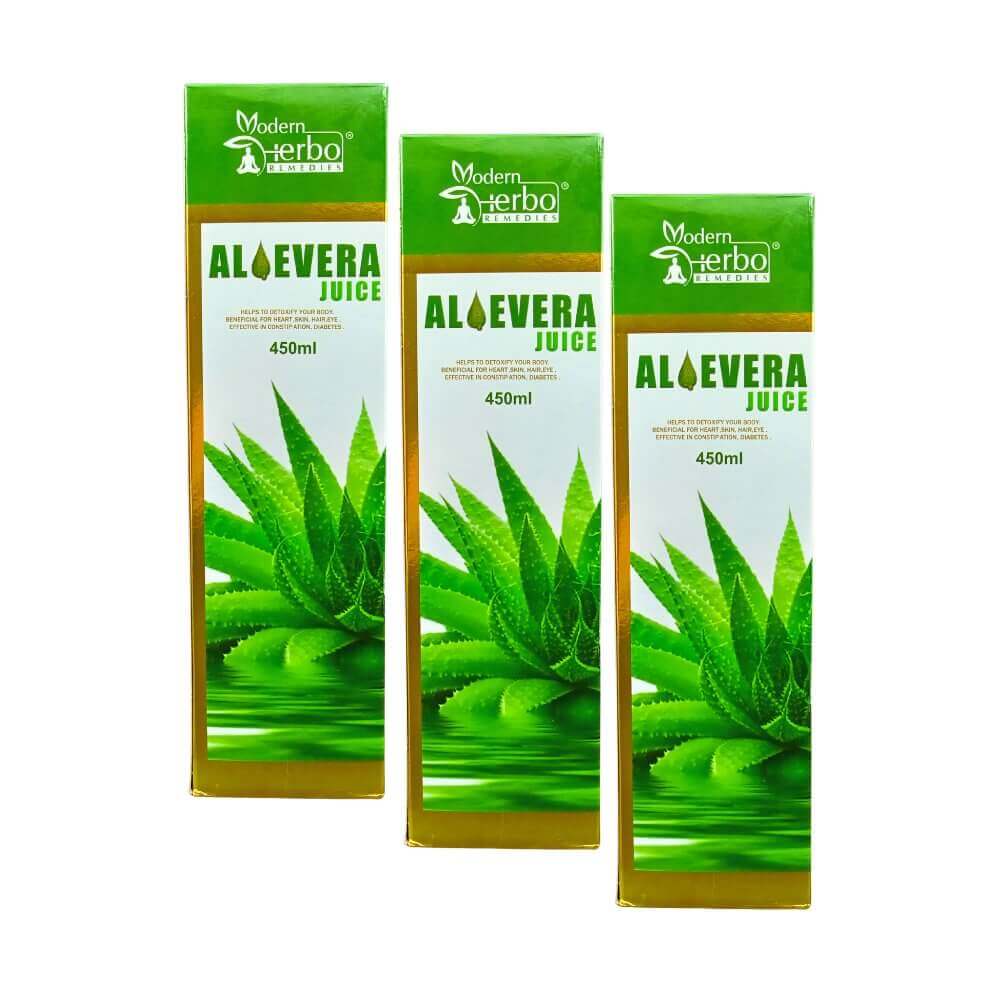 Ayurvedic Aloevera Juice 450 ml (pack of 3) - HEALTH AIM PHARMACY