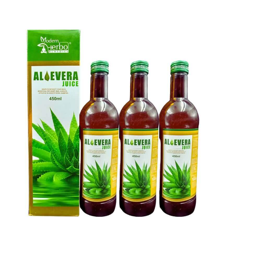 Ayurvedic Aloevera Juice 450 ml (pack of 3) - HEALTH AIM PHARMACY
