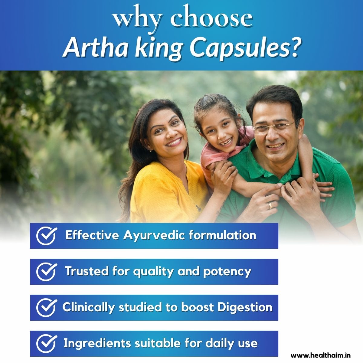 Ayurvedic Artha King Capsule for Joint & Arthritis Pain Relief | Back, Knee, Neck & Gout Care | 30Cap - HEALTH AIM PHARMACY