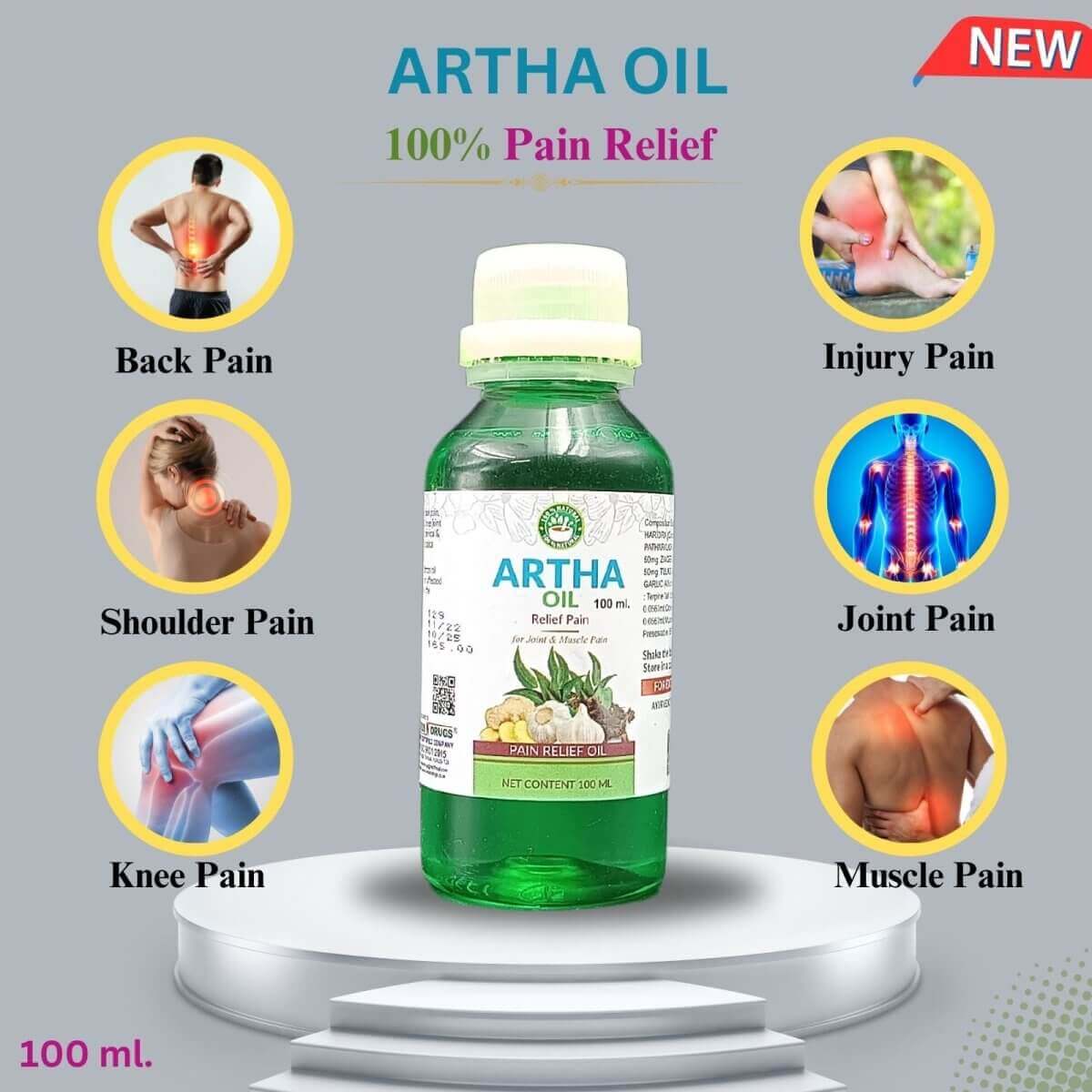 Ayurvedic ARTHO MASSAGE OIL for Pain Relief (PACK OF 3) - HEALTH AIM PHARMACY