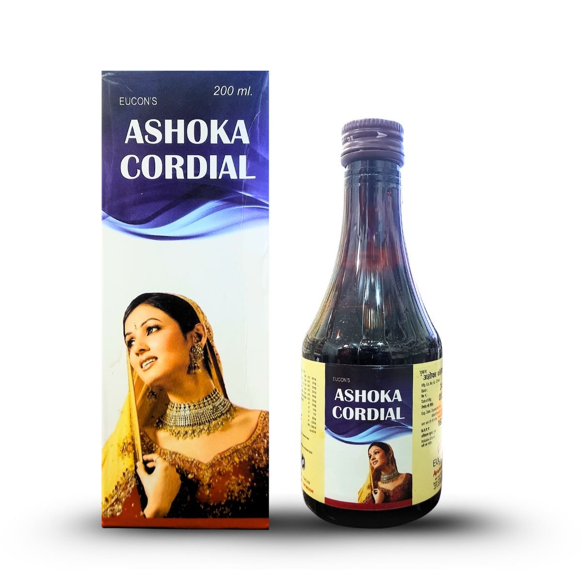 Ayurvedic ASHOKA Cordial Syrup & Leucon Capsule Combo Pack - Women's Health Care, 200ml + 30 capsules - HEALTH AIM PHARMACY