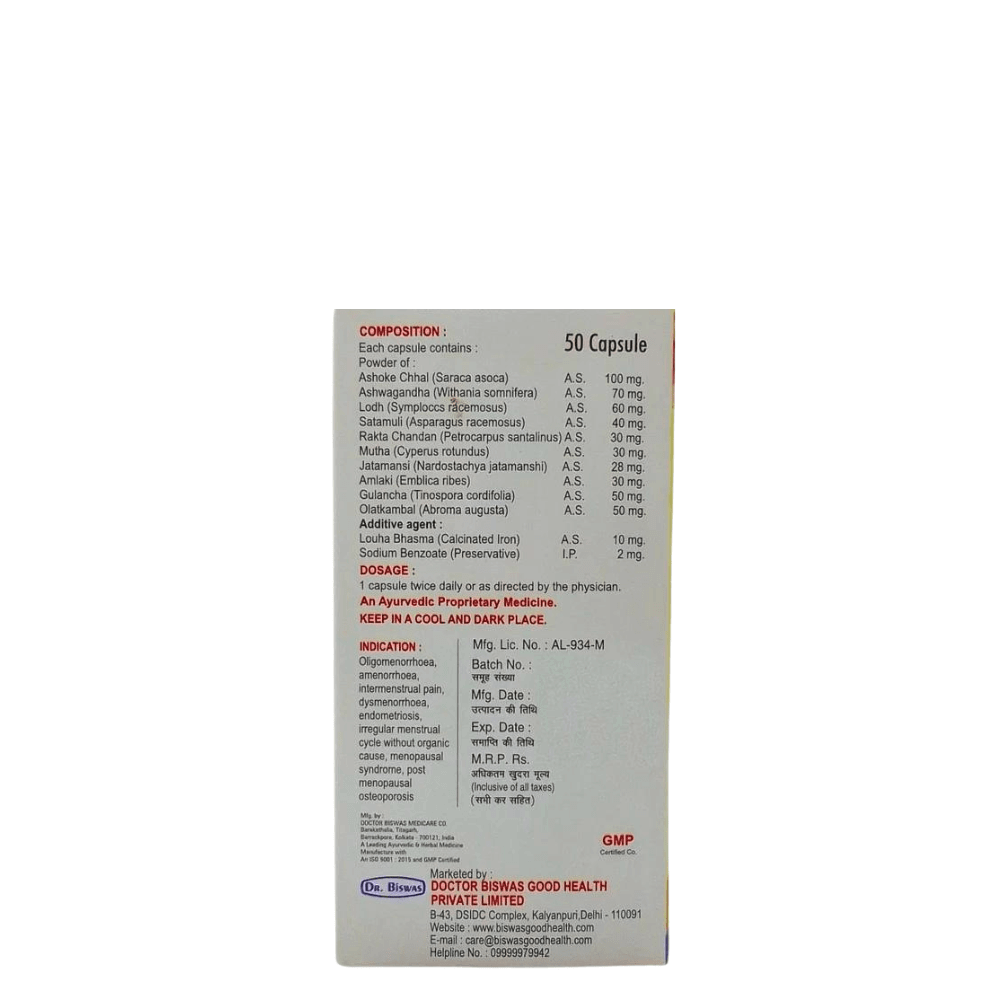 Ayurvedic Ashoka Plus Capsule Pack of 3 - HEALTH AIM PHARMACY