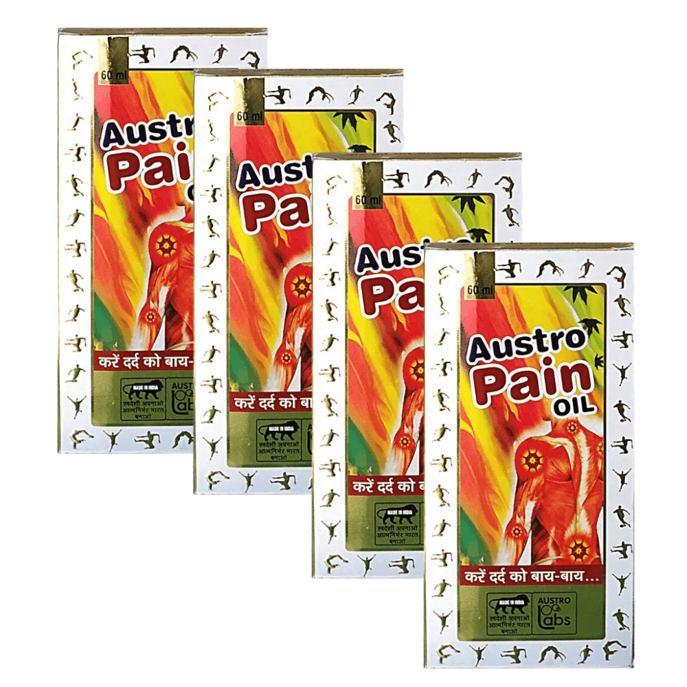 Ayurvedic Austro Pain Oil 60ml( Pack of 4) - HEALTH AIM PHARMACY