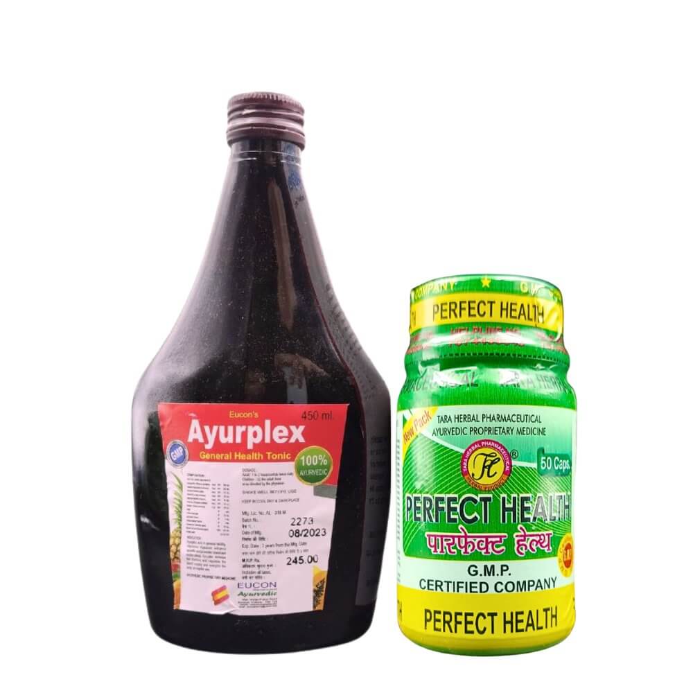 Ayurvedic Ayurplex Tonic & Perfect Health Capsule (combo pack) - HEALTH AIM PHARMACY