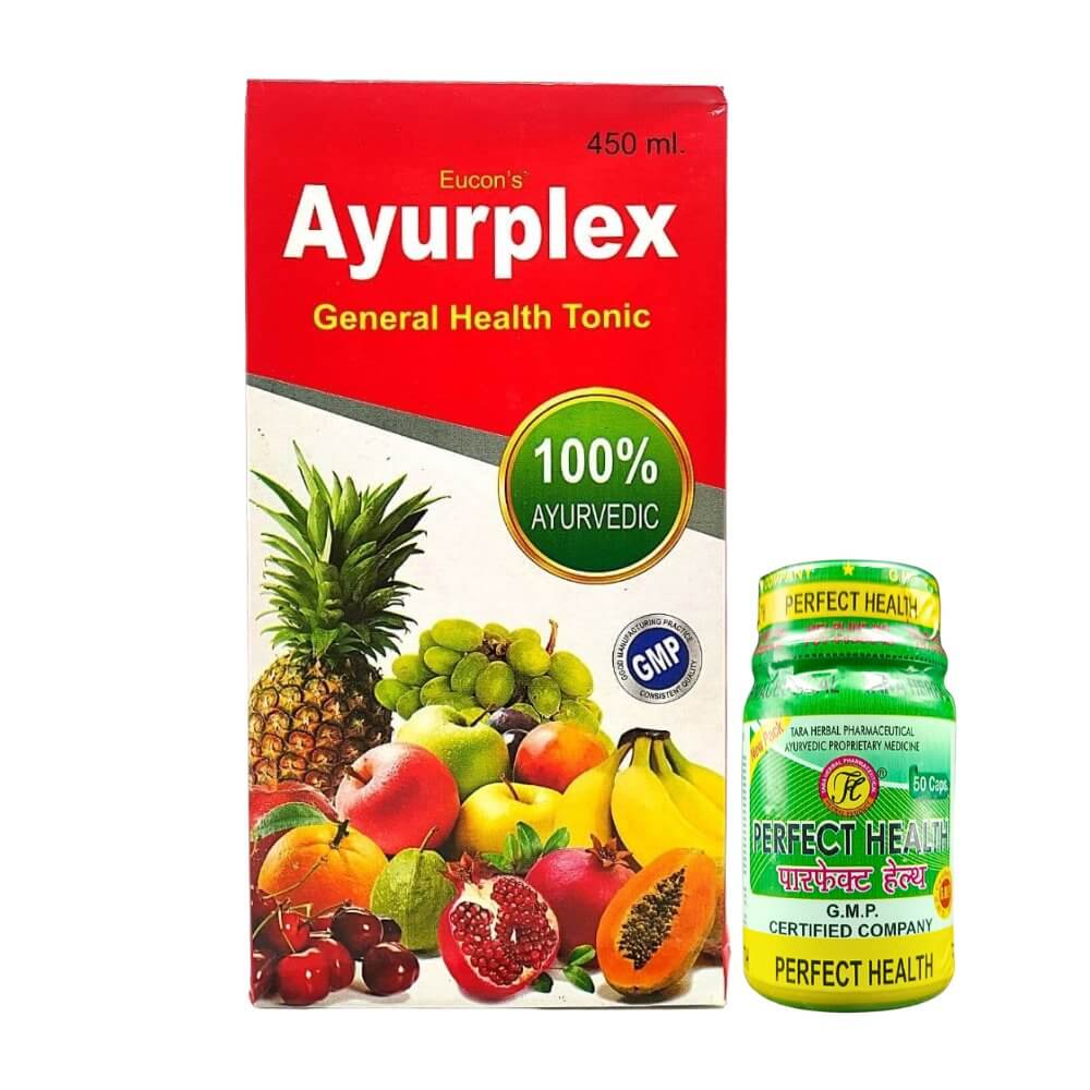 Ayurvedic Ayurplex Tonic & Perfect Health Capsule (combo pack) - HEALTH AIM PHARMACY