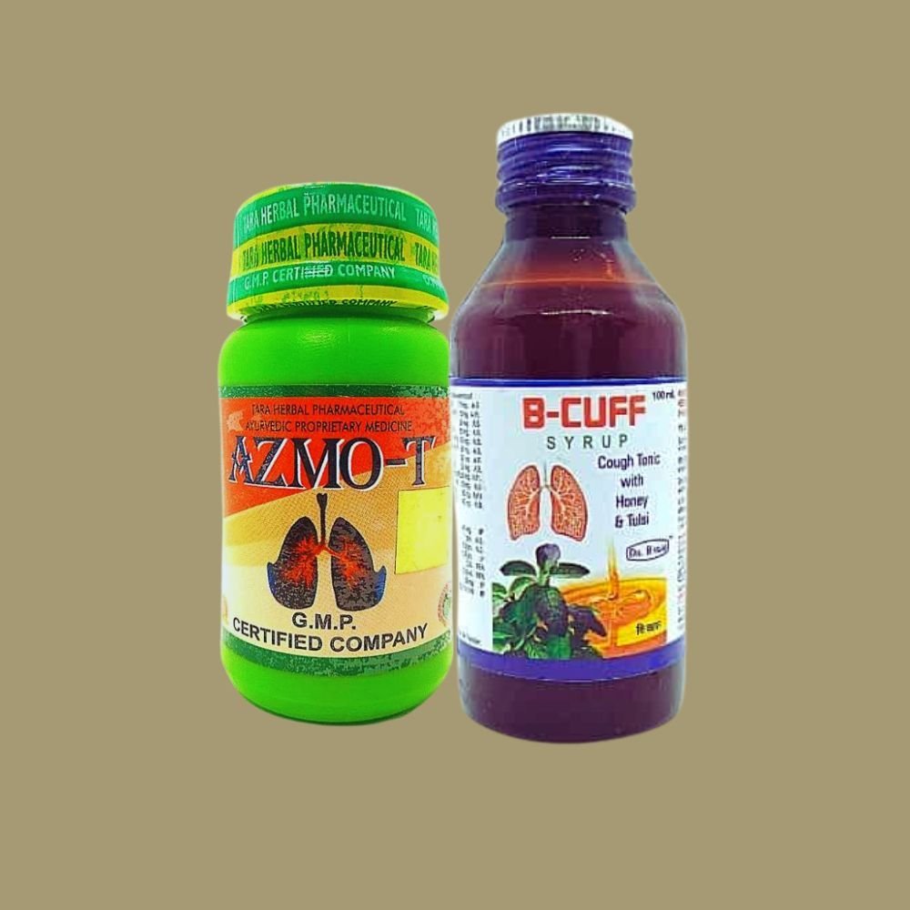 Ayurvedic B - CUFF SYRUP( combo )& AZMO - T capsule(pack of 2) - HEALTH AIM PHARMACY