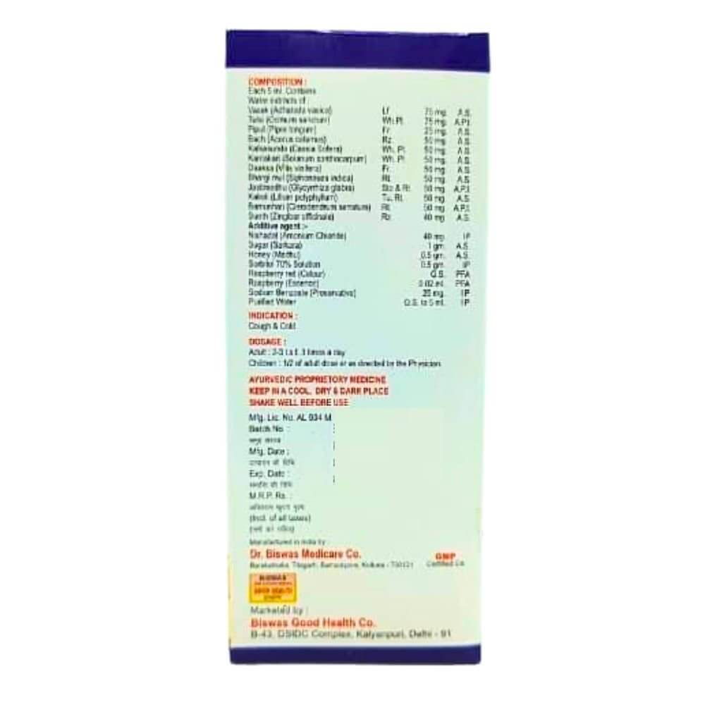 Ayurvedic B - CUFF SYRUP( combo )& AZMO - T capsule(pack of 2) - HEALTH AIM PHARMACY