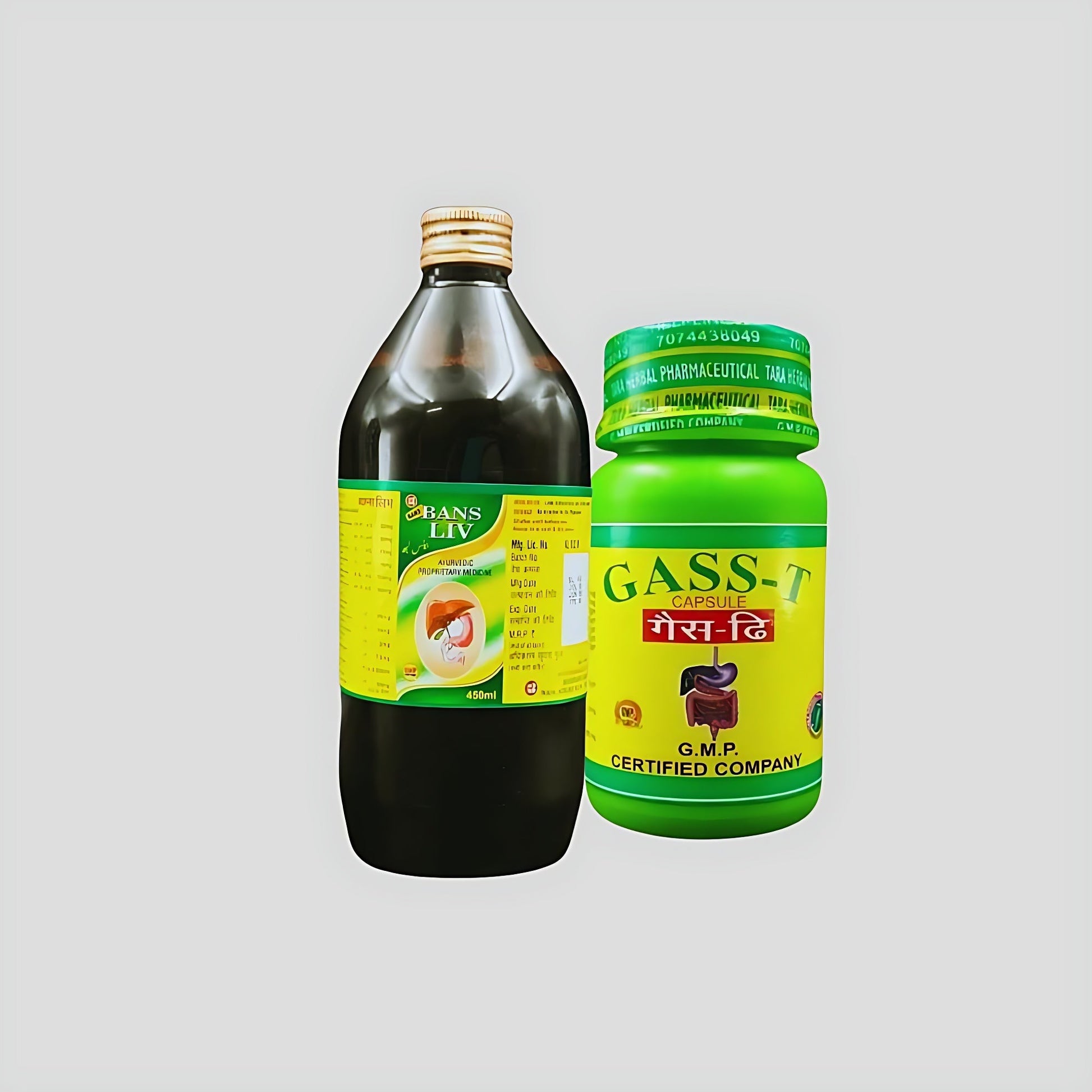 Ayurvedic BansLiv Tonic 450ml & Gass - T 30 Capsule (combo) - HEALTH AIM PHARMACY