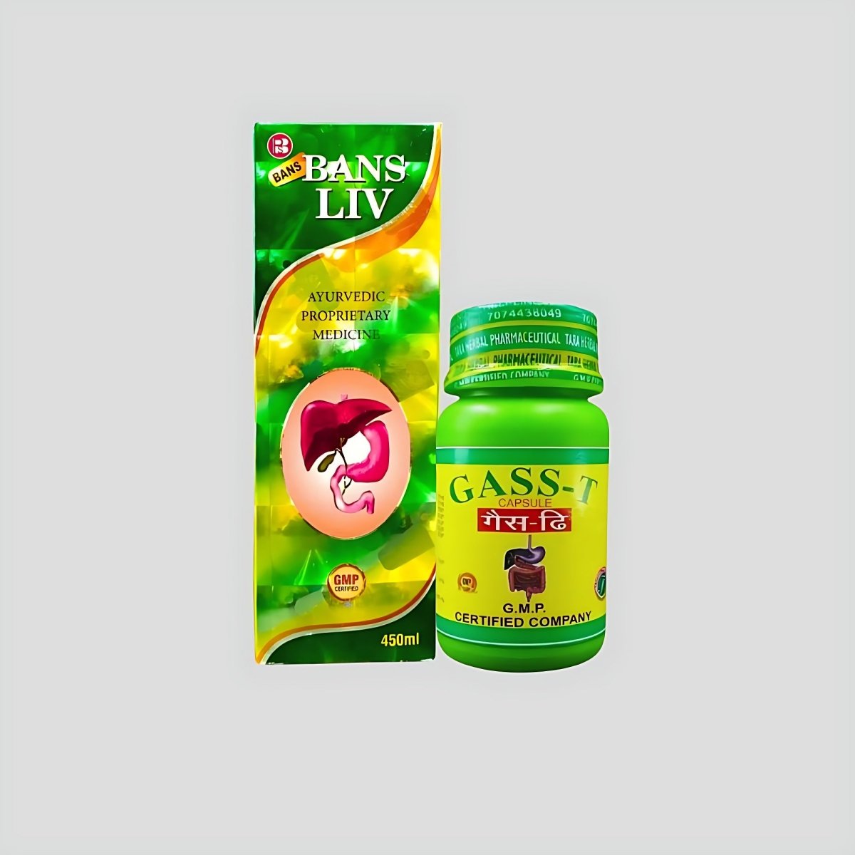 Ayurvedic BansLiv Tonic 450ml & Gass - T 30 Capsule (combo) - HEALTH AIM PHARMACY